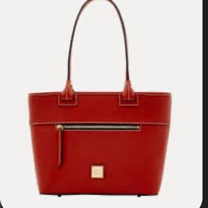 Dooney & Bourke Red Beacon Zip Tote- sold as is